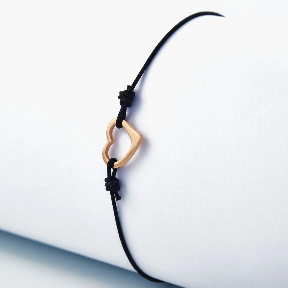 Šňůrka srdíčko růžové z100327